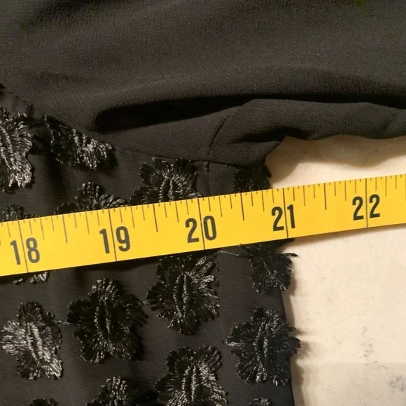 Madewell Floral Fringe Sheer Black Peasant Blouse Top NWT — M - Picture 6 of 8